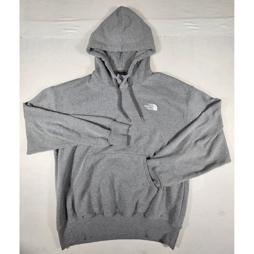 The North Face Mens Grey Circular Design Fleece Hoodie Sweatshirt A84GE Size M